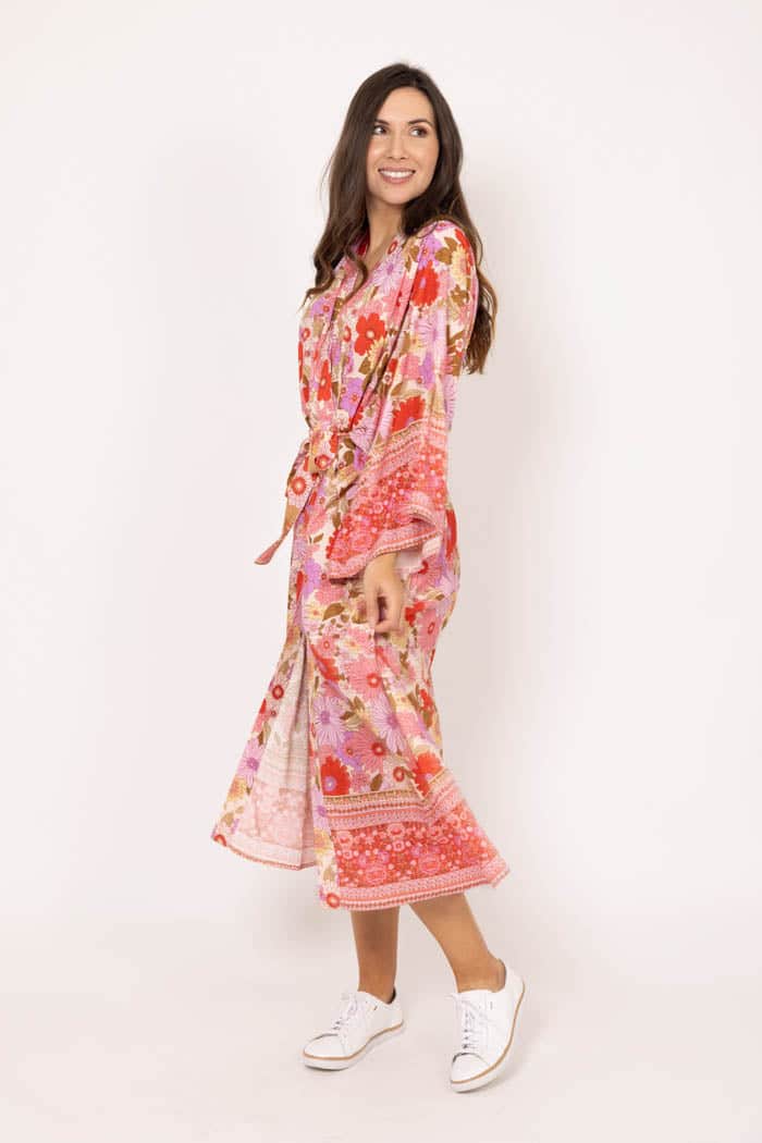 Florance Kimono Pink Boho 2