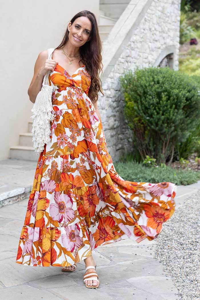 Zoey Maxi Dress Orange 3