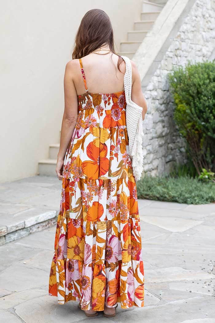 Zoey Maxi Dress Orange 4