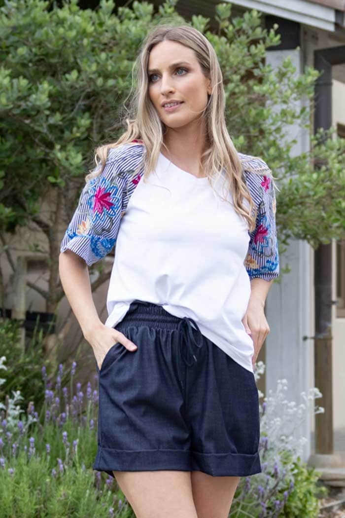 Avery Denim Shorts Dark Blue 2