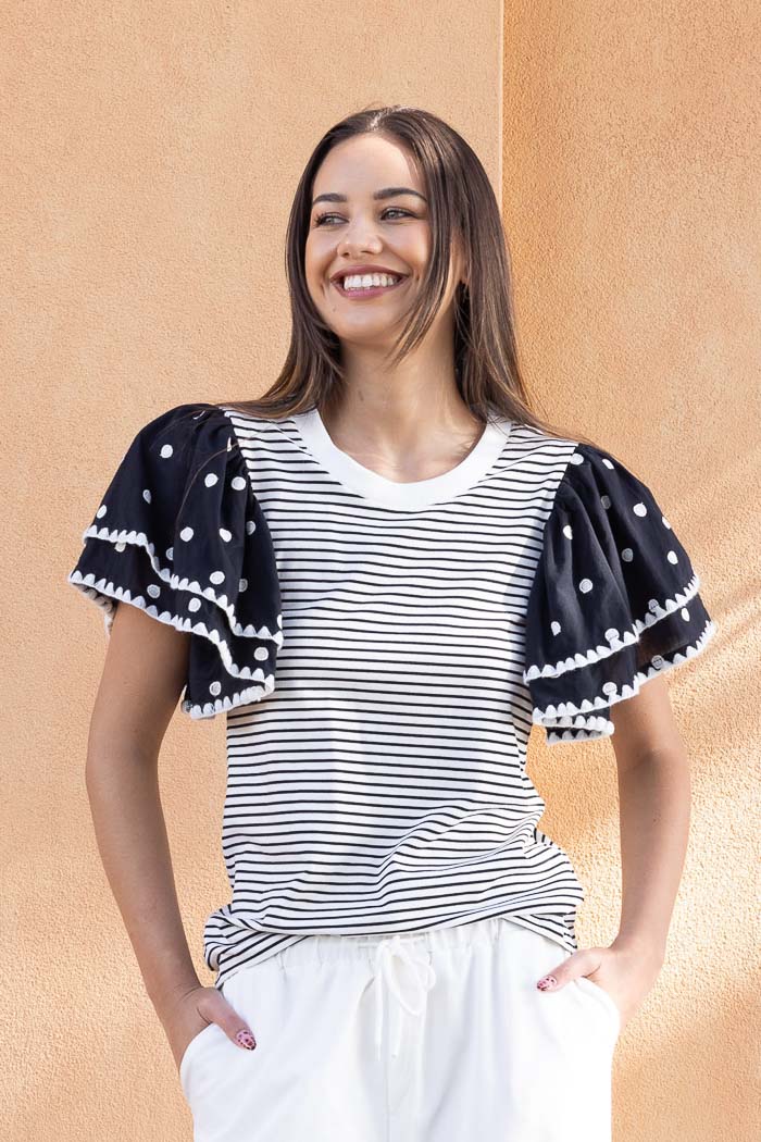 Black and white stripe tshirt
