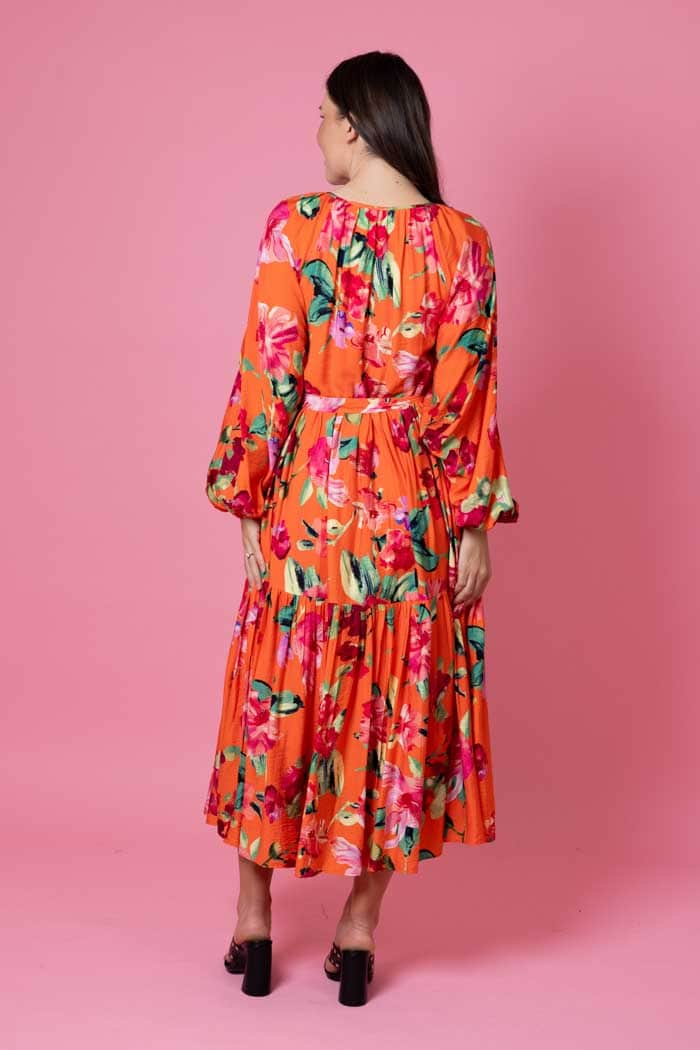 Cam Dress Orange Floral 3