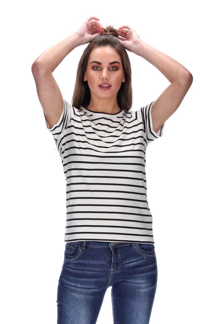 Cara Tee Natural/Black