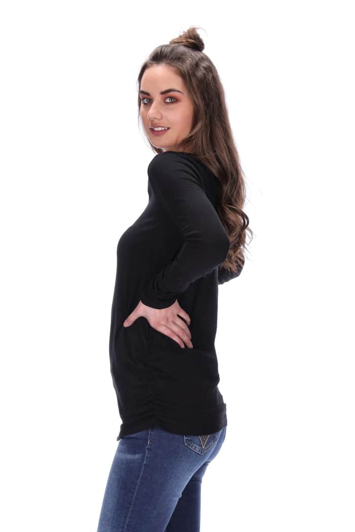 Carli Long Sleeve Top Black 3
