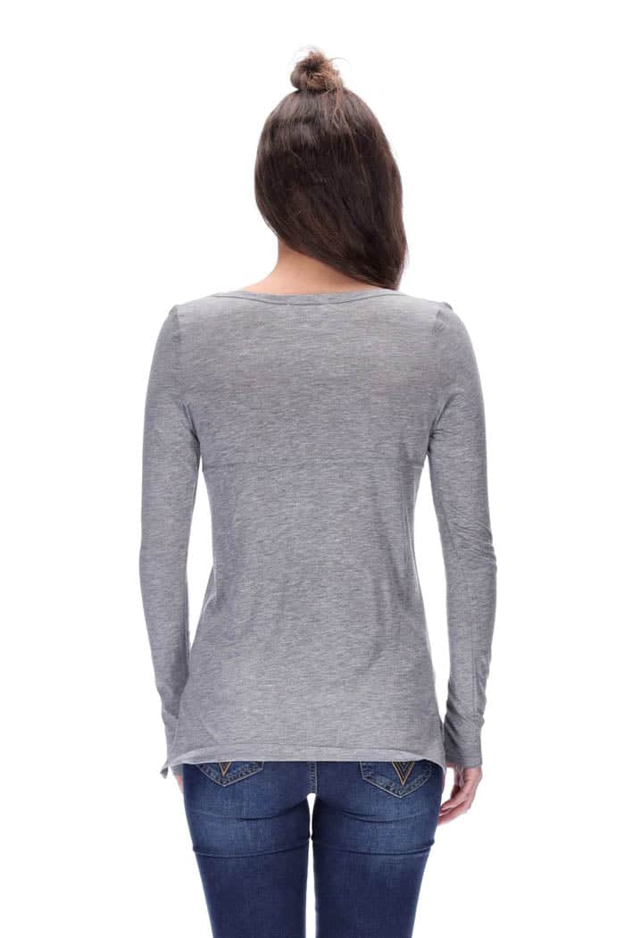 Carter Long Sleeve Top Grey Marle 4