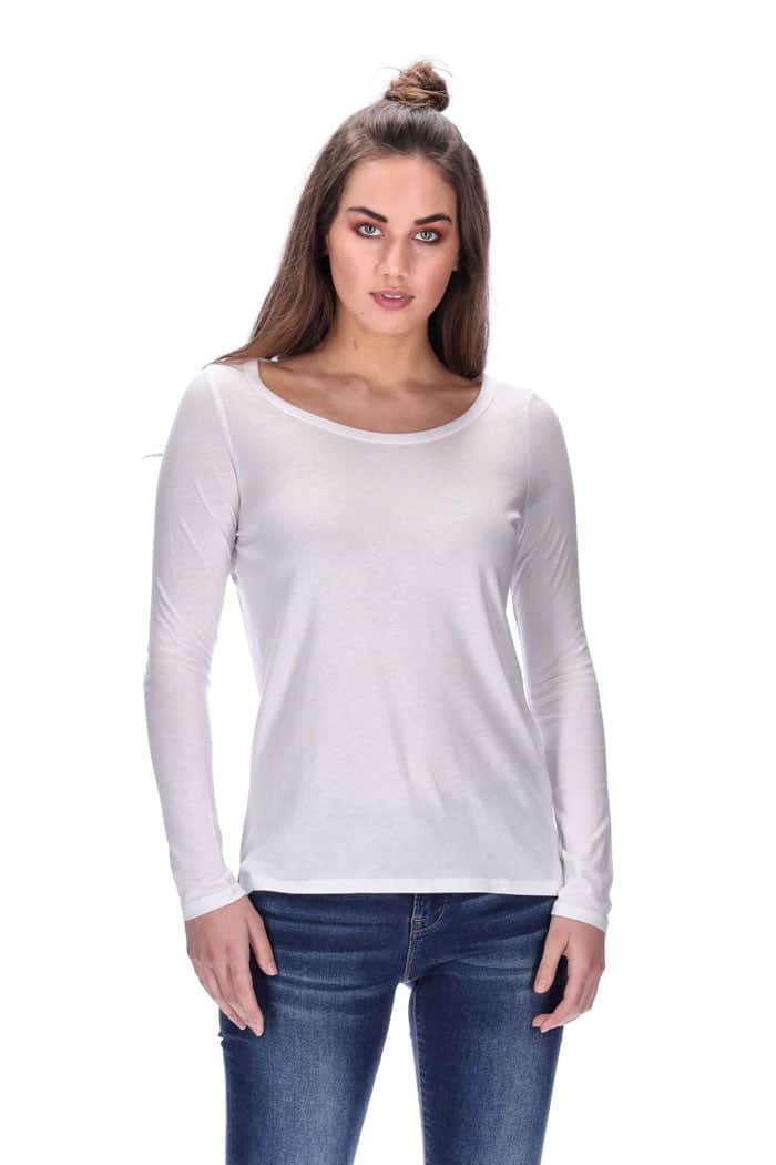 Carter Long Sleeve Top White