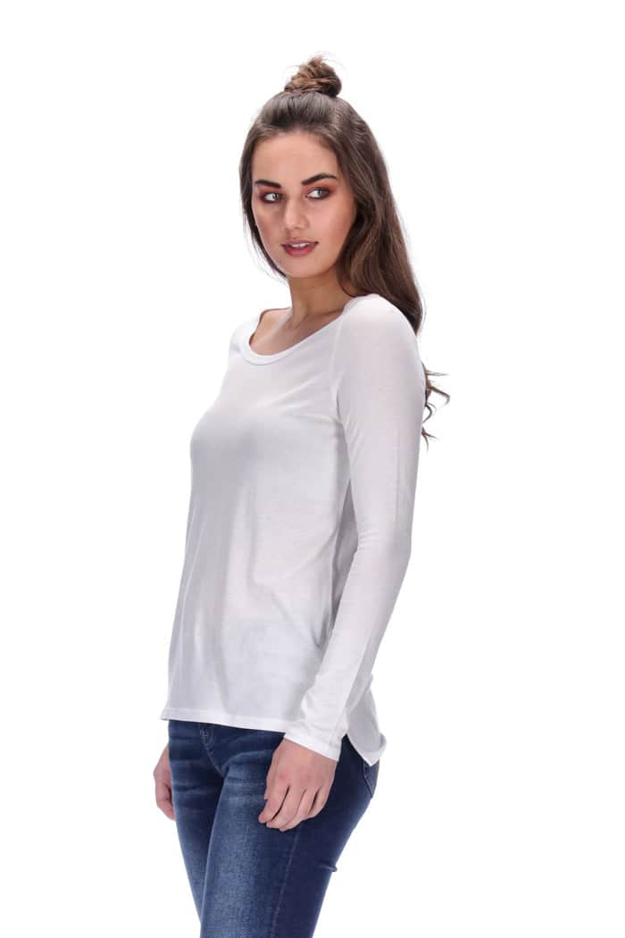 Carter Long Sleeve Top White 3