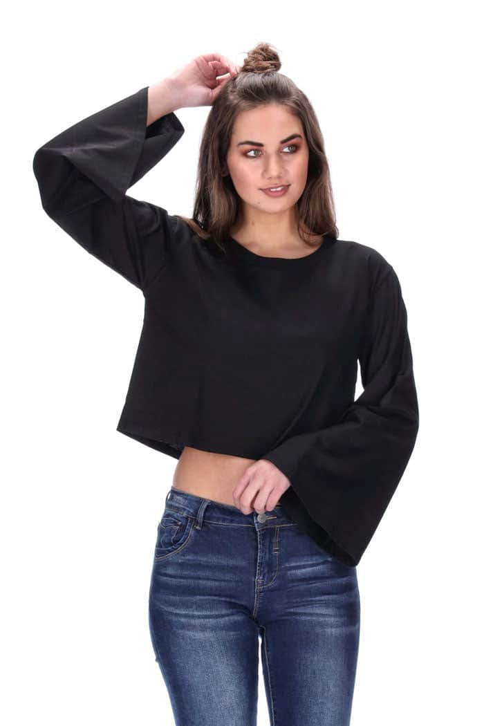 Chelsea Long Sleeve Top Black