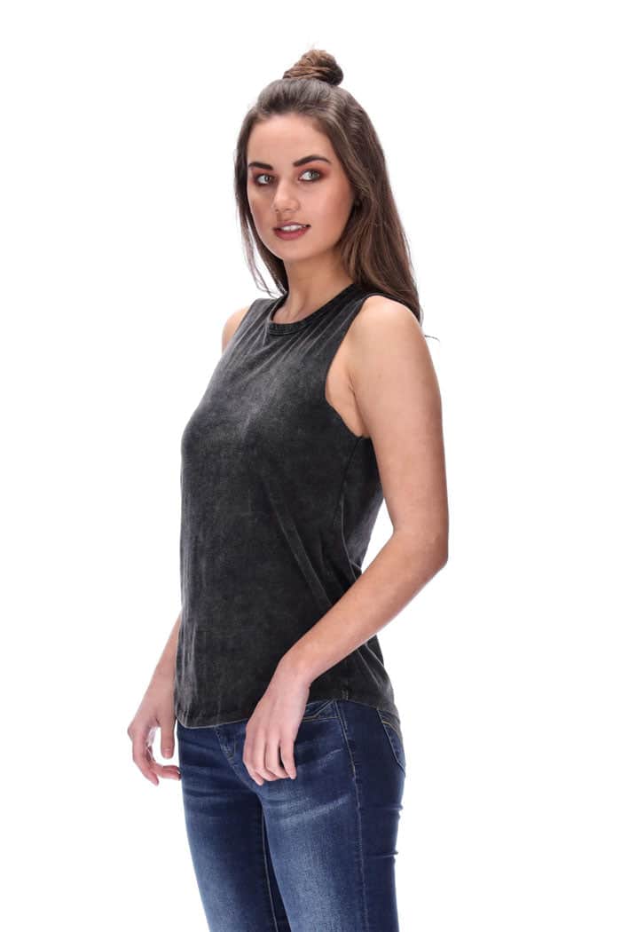 Chicago Singlet Distressed Black 3