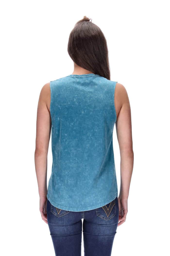 Chicago Singlet Distressed Teal 4