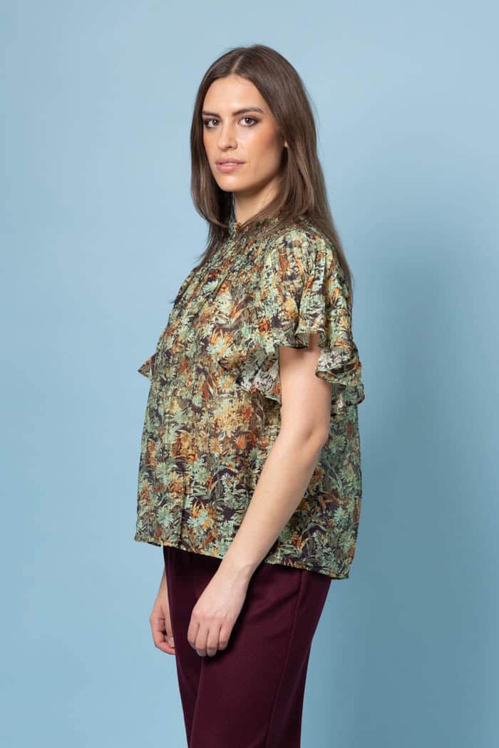 Clemmie Top Green Floral 2