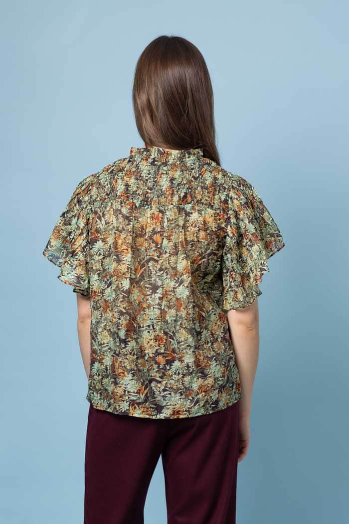 Clemmie Top Green Floral 3