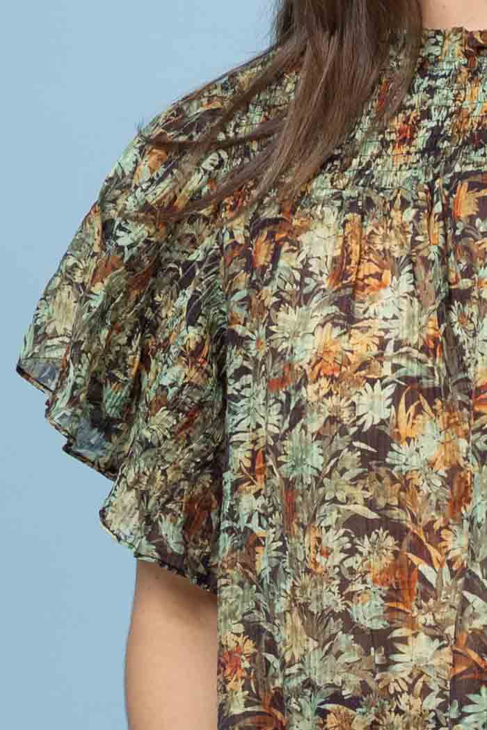 Clemmie Top Green Floral 4