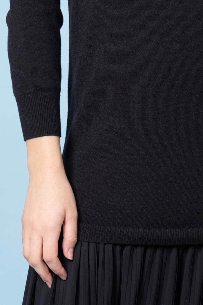 Coco Knit Pleated Dress Black 4