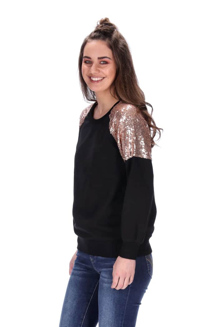 Courtney Sweater Black/Rosegold 3