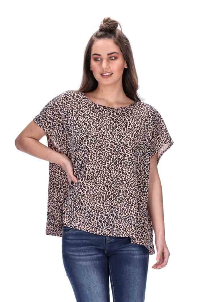 Cruz Tee Pink Leopard