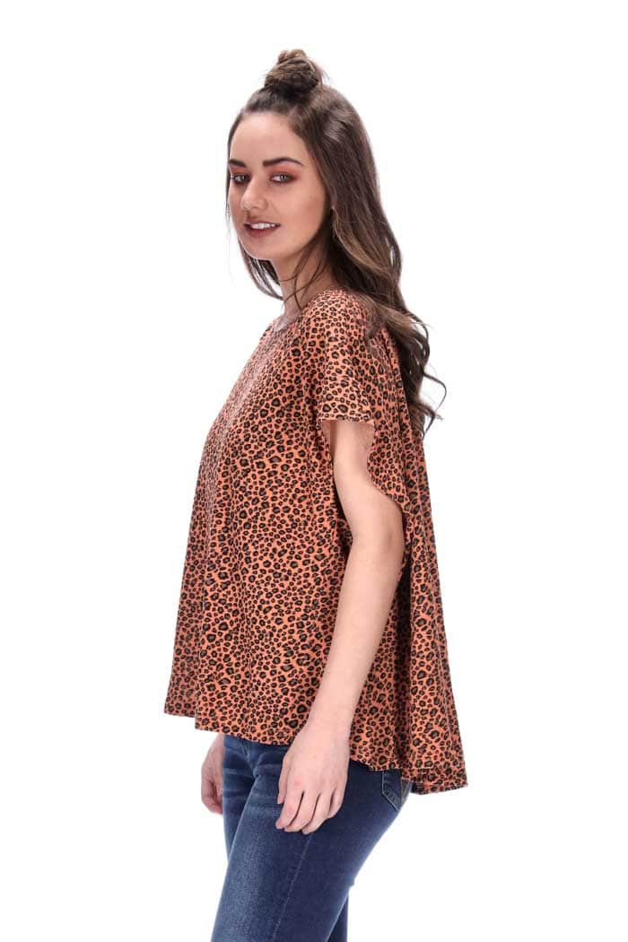 Cruz Tee Rust Leopard 3