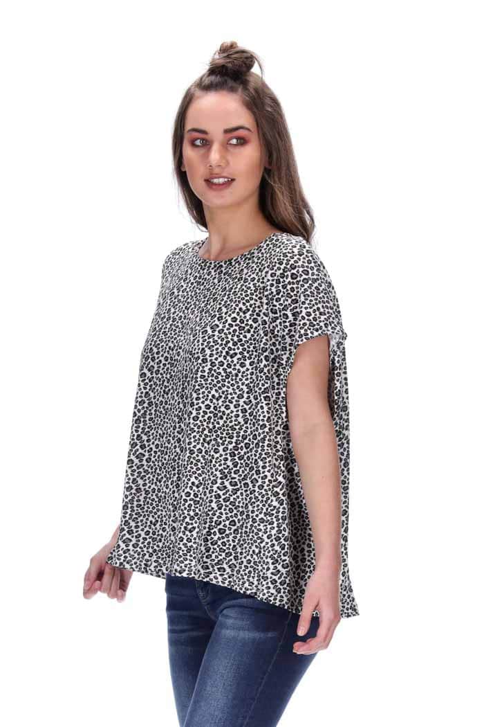 Cruz Tee White Leopard 3