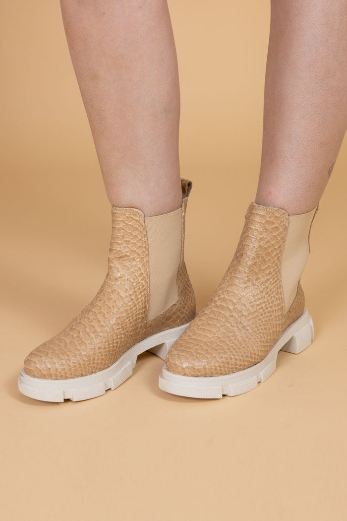 beige chelsea boots