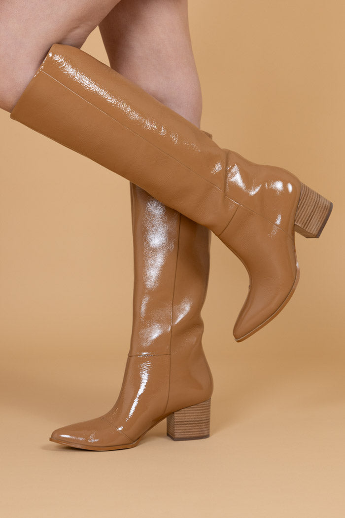 brown knee boots