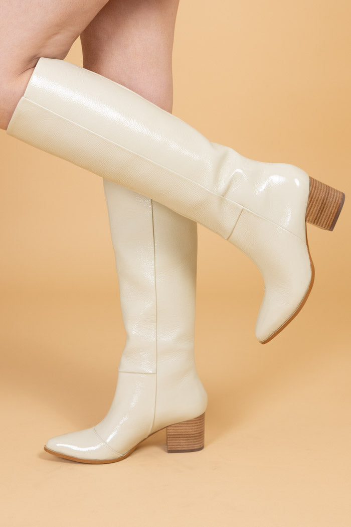 white knee boots