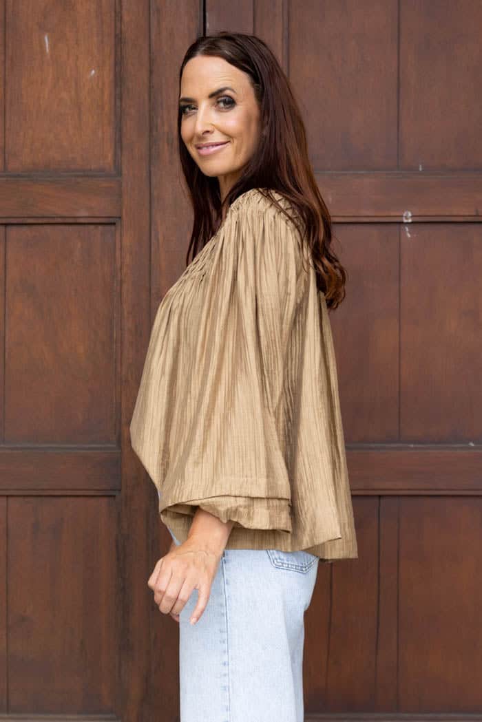 Darya Blouse Caramel 2