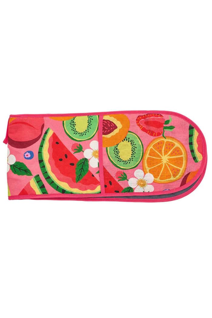 Annabel Trends Linen Double Oven Mitt Tropicana