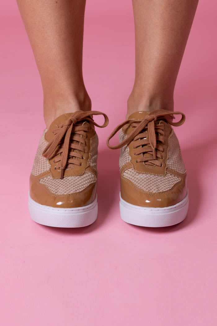 brown sneakers