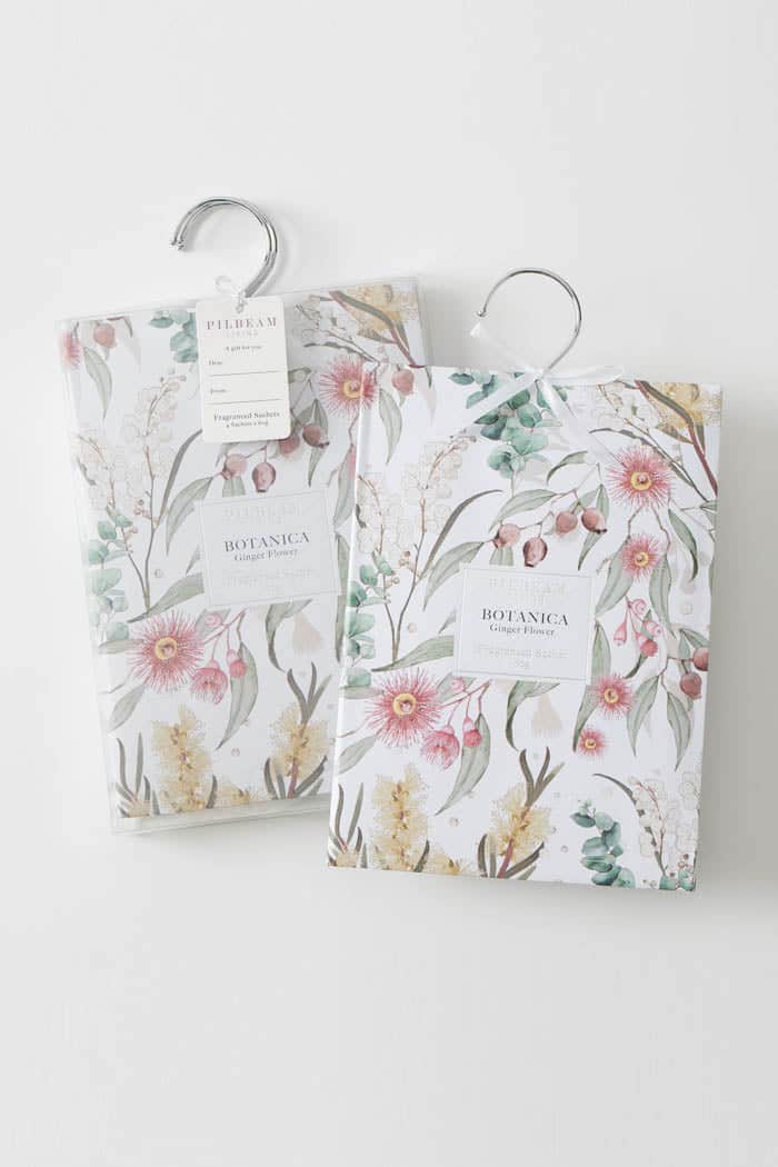 Pilbeam Living Botanica Scented Hanging Sachets Set of 4 Ginger Flower