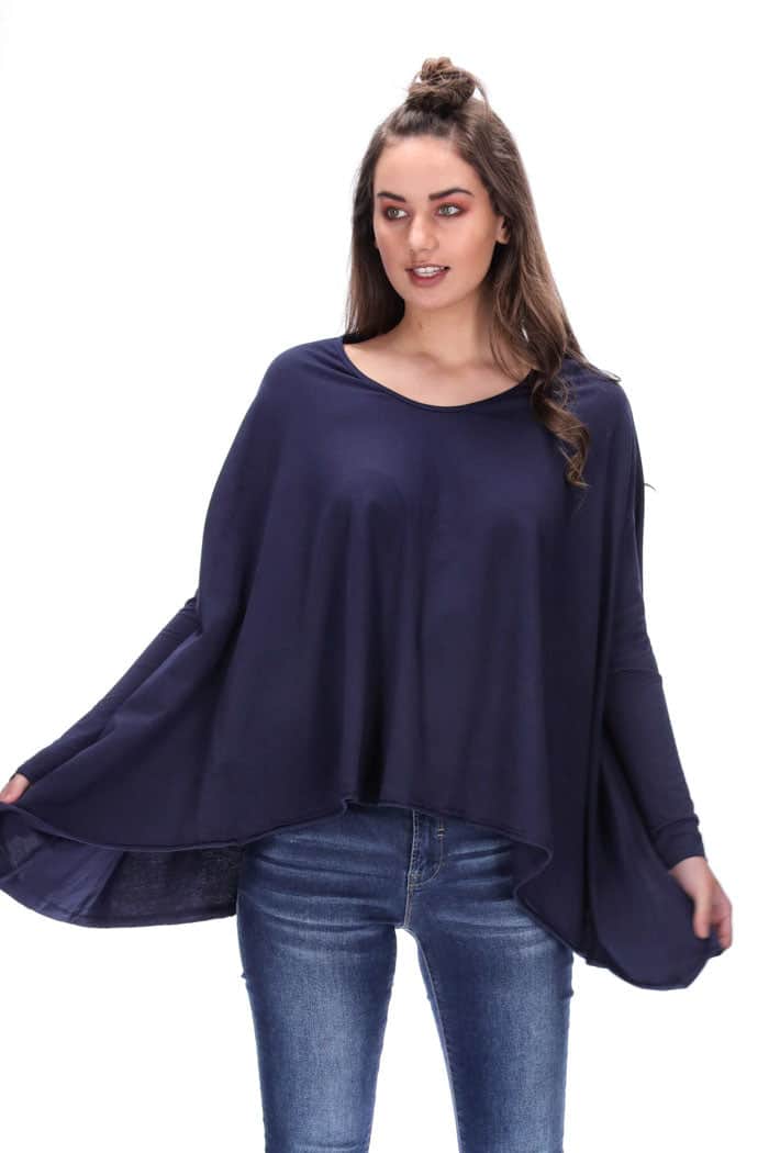 Emma Long Sleeve Top Navy