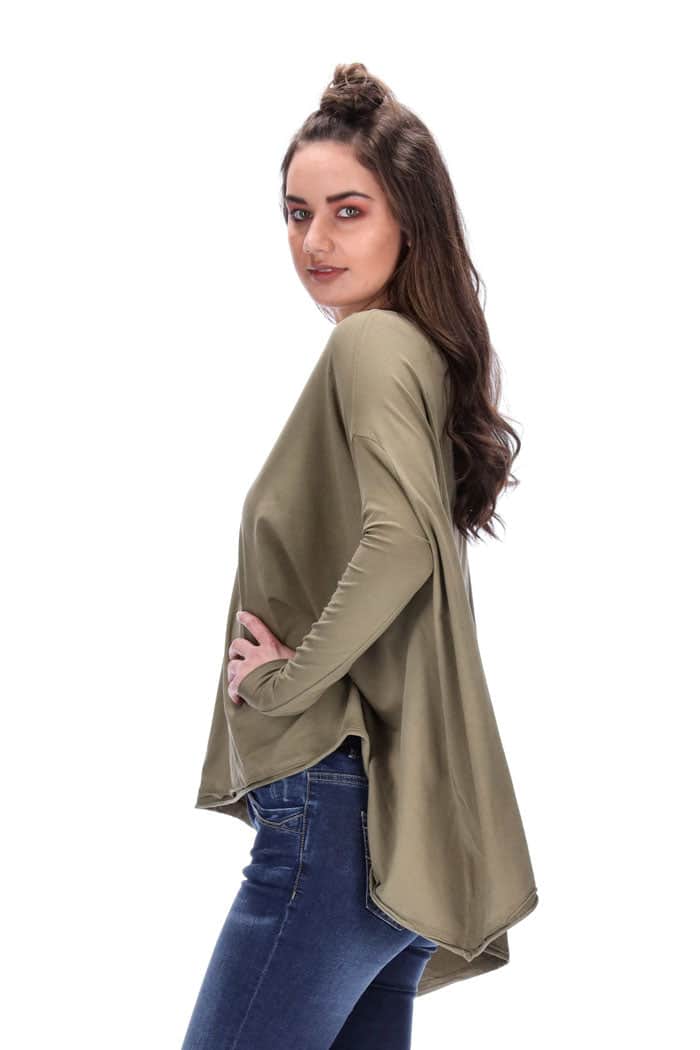 Emma Top Long Sleeve Olive 3