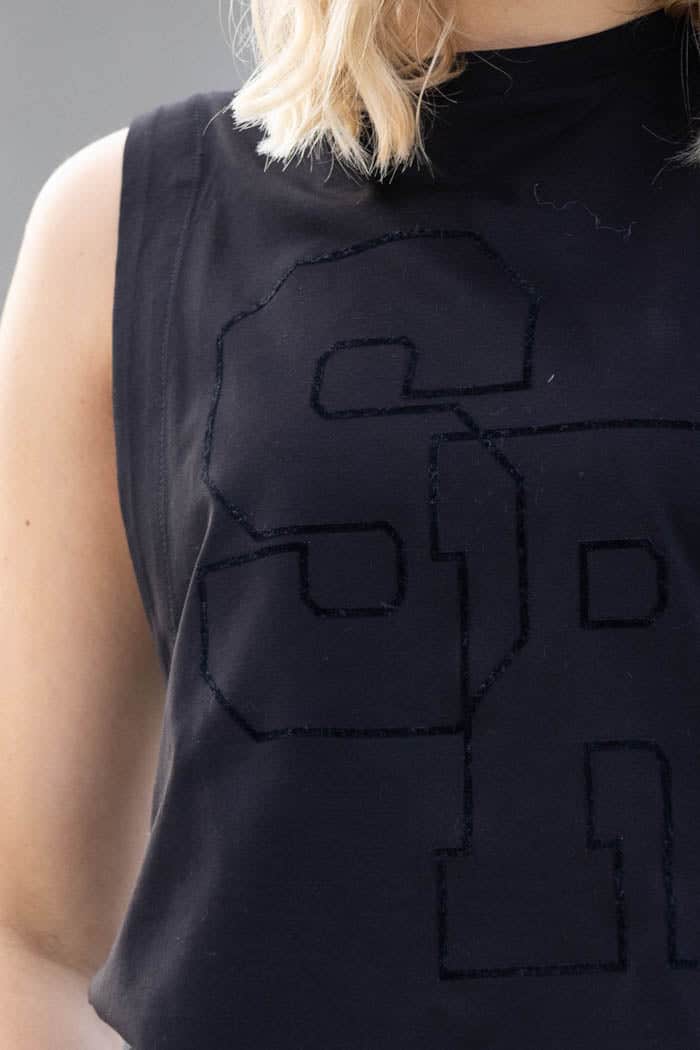 First Cut Singlet Black - SR Velvet 4