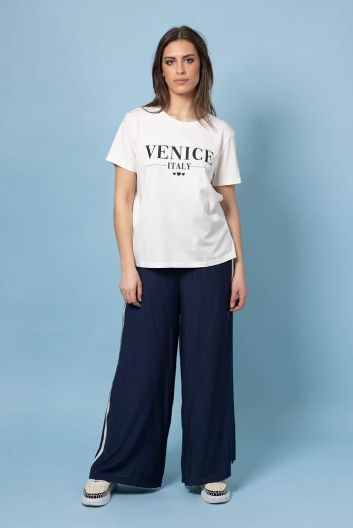 navy wide leg pants