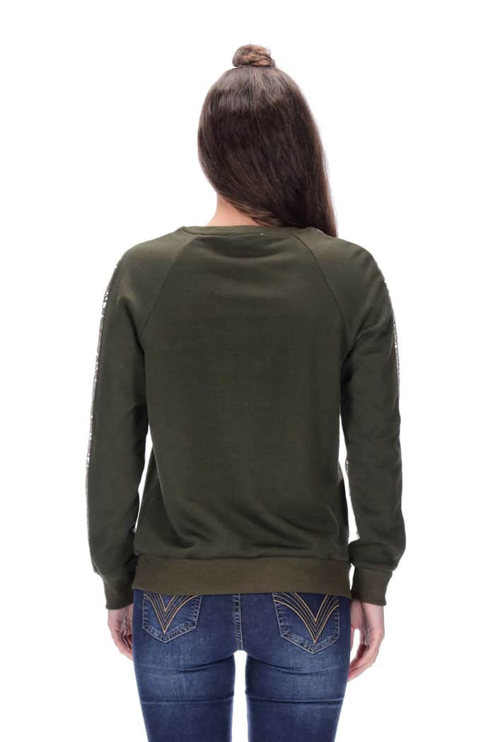 Frankie Sweater Khaki/Rose Gold 4