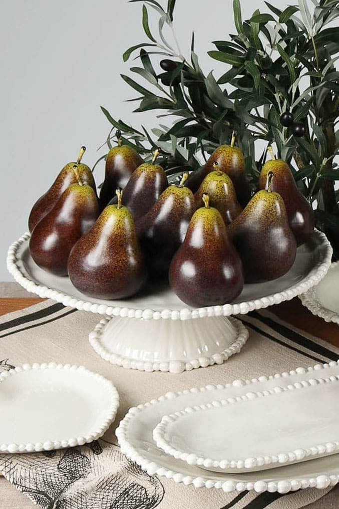 Le Forge Melamine Pearl Cake Stand Sand 2