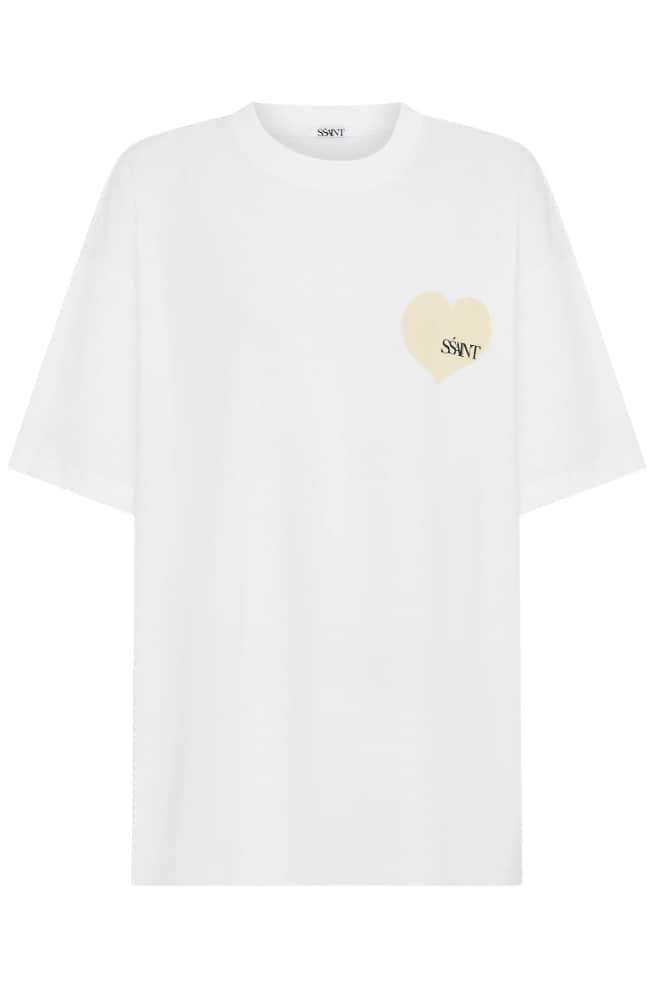 SSAINT Heart Tee White Cream 2