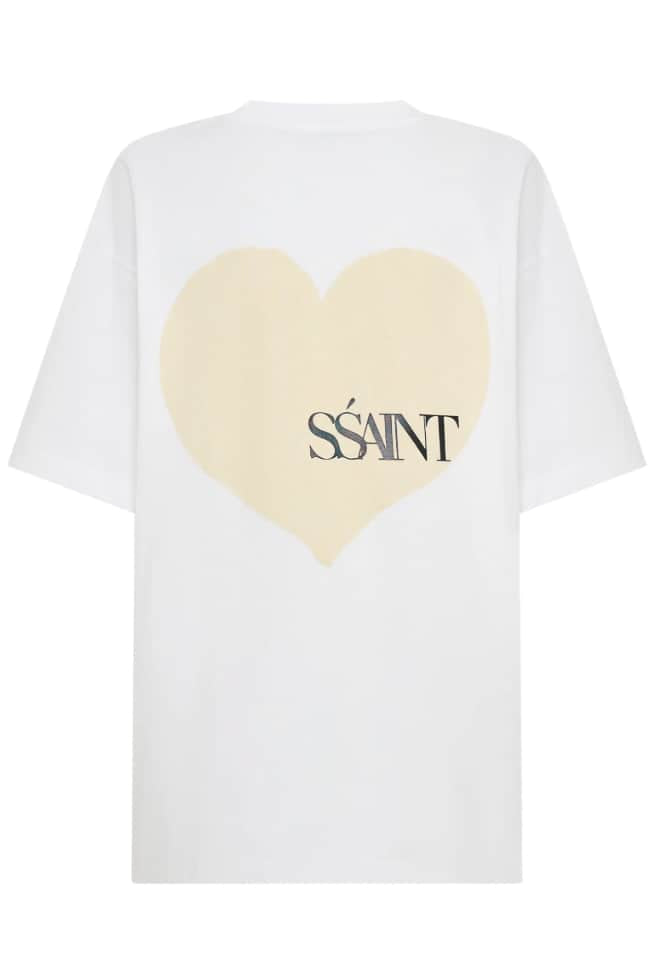 SSAINT Heart Tee White Cream 3