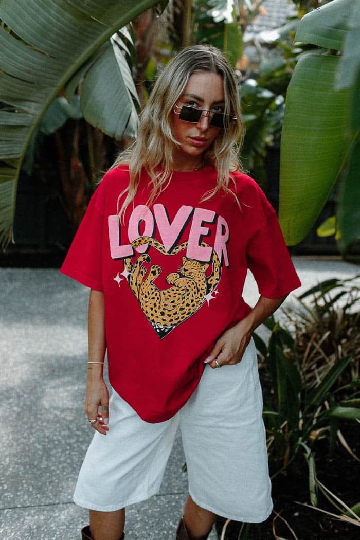TYRL Lover T-Shirt Acid Wash Red 2