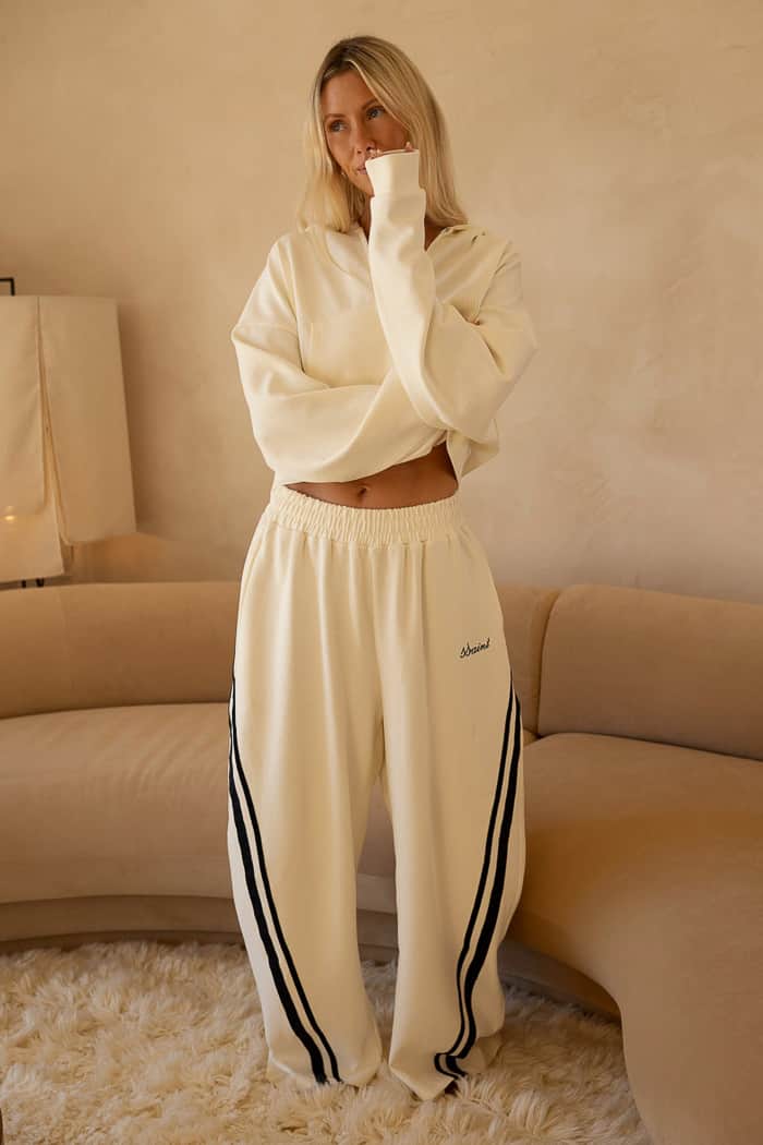 SŚAINT Barrel Track Pant Butter Navy
