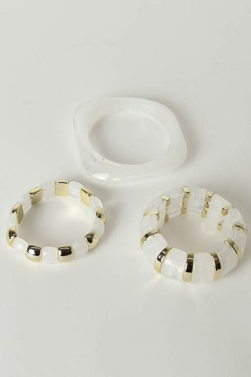 Le Forge Bernie Bangles Set White