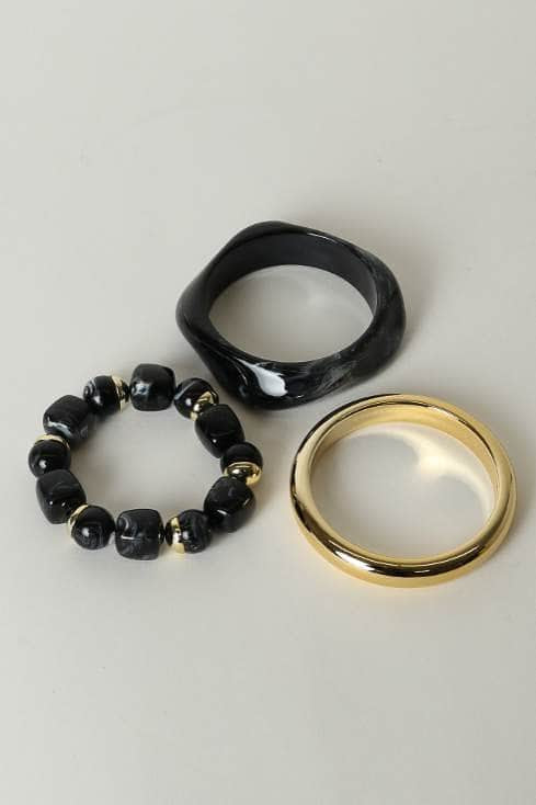 Le Forge Odette Bangles Set Onyx