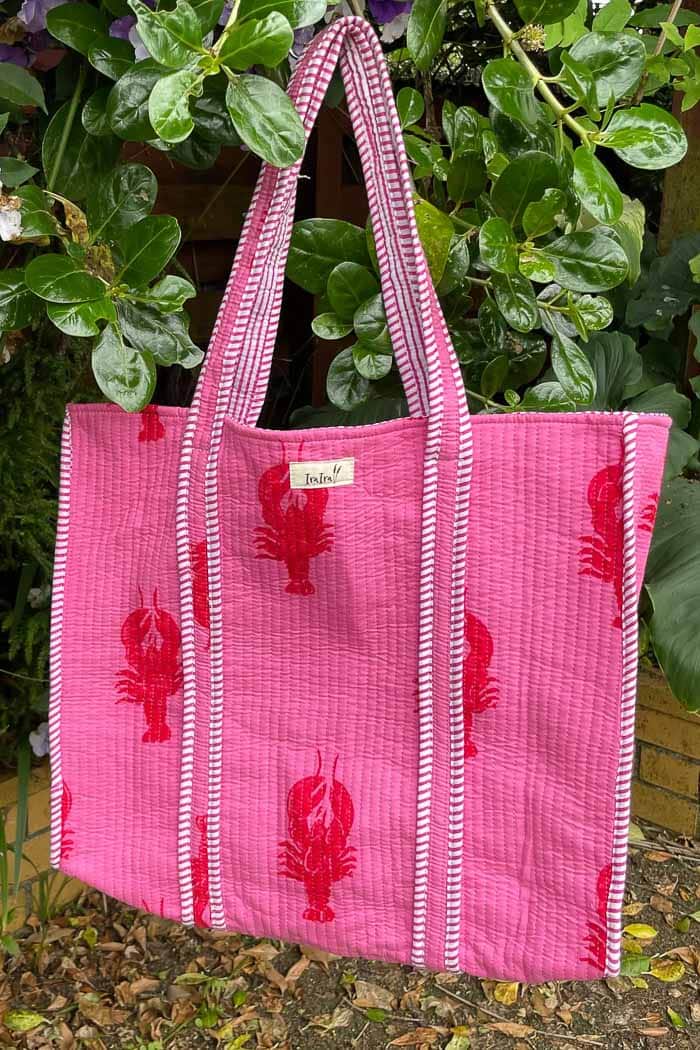 Ira Ira Lobster Tote Bag Pink