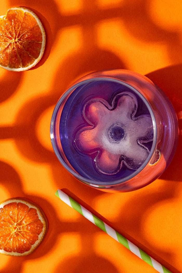 Drinks Plinks Ice Cube Tray Retro Daisy Yellow 3