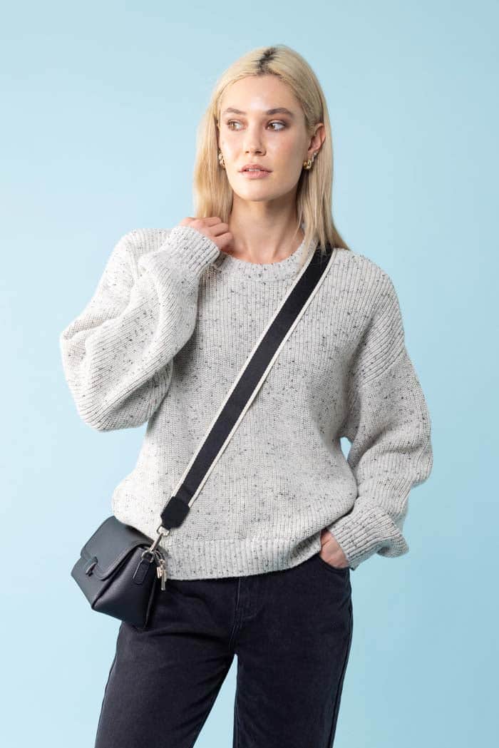 Gabrielle Knit Jumper Grey Fleck 2