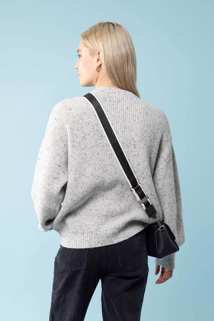 Gabrielle Knit Jumper Grey Fleck 3