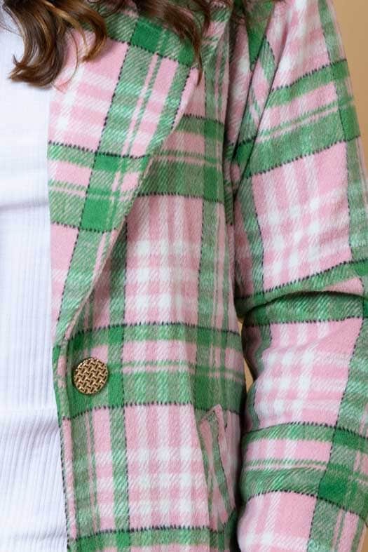 Gemma Coat Pink Tartan 4