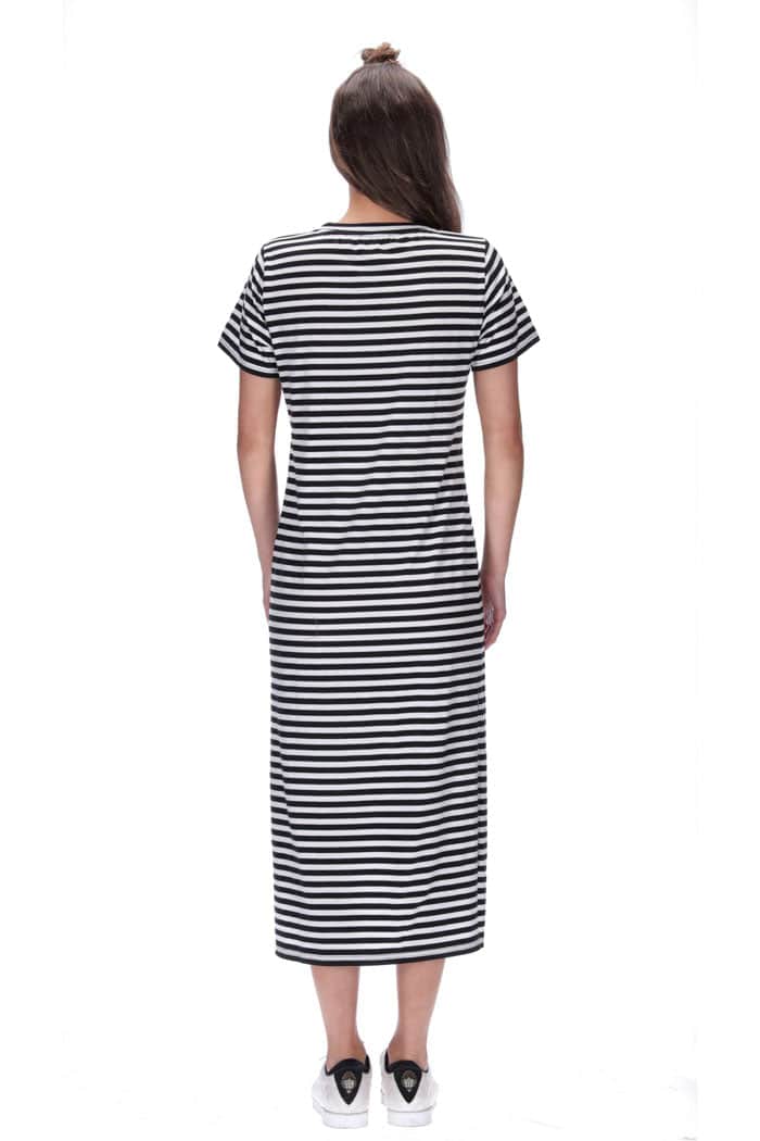 Genevieve Dress Black Stripe 4