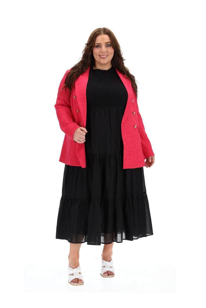berry tailored blazer plus size