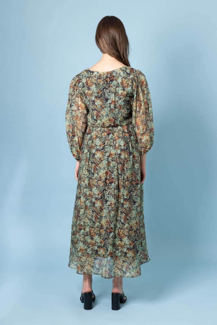 Greta Dress Green Floral 3