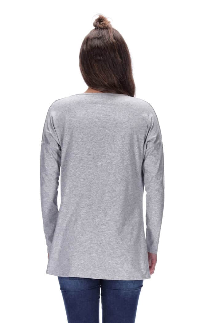 Hailey Long Sleeve Top Grey Marle 4